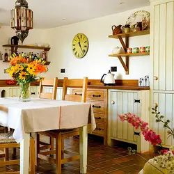 Country style in the kitchen interior photos with your own