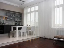 White Tulle For The Kitchen In A Modern Style Photo