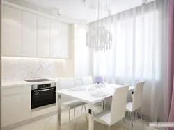 White tulle for the kitchen in a modern style photo