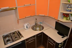 Kitchen design with a small corner