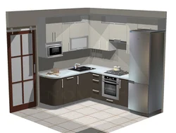 Kitchen design with a small corner