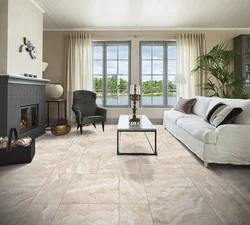 Apartment design with porcelain tile flooring