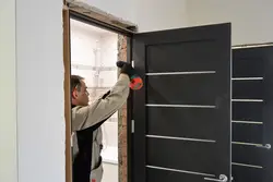 Interior doors installed in an apartment photo
