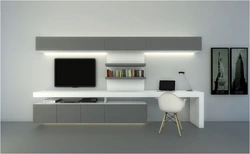 Living rooms with desk photo