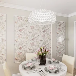 Wallpaper With Roses In The Kitchen Interior