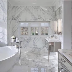 Marble walls in the bathroom photo
