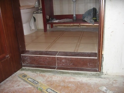 Bathroom and toilet threshold photo