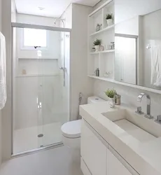 Дызайн ваннага пакоя з прастакутнай кабінай