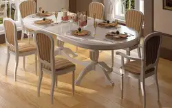 Photos of tables and chairs for the kitchen