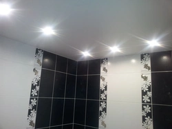 Black Suspended Ceiling In The Bathroom Photo