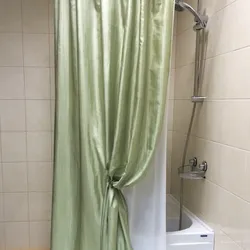 Shower curtains in the bathroom photo
