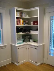 Corner cabinets shelves for the kitchen photo