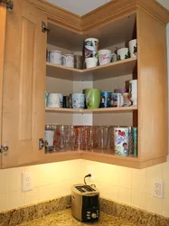 Угловые шкафы полки на кухню фото