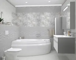Алма керамика ванна бөлмесінің интерьеріндегі плиткалар