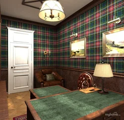 Living room in a checkered photo