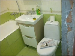 Фота сумешчанай ванны з туалетам да і пасля