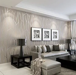 Living Room Design In Light Colors Combined Wallpaper