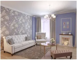 Living Room Design In Light Colors Combined Wallpaper