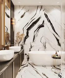 Bathroom White Marble Photo Design
