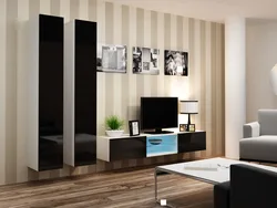 Modular wardrobes for the living room in a modern style photo