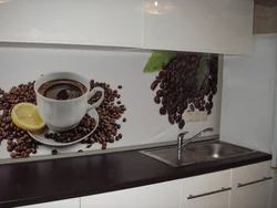 Фота панэль на кухню кавы