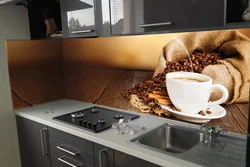 Фото панель на кухню кофе