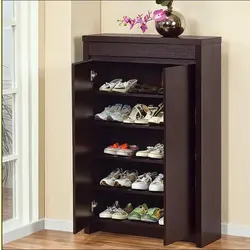 Wall-Mounted Shoe Racks In The Hallway Photo