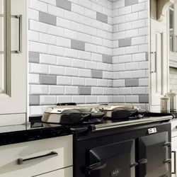 White Tiles On The Kitchen Wall Photo