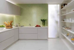 White Tiles On The Kitchen Wall Photo