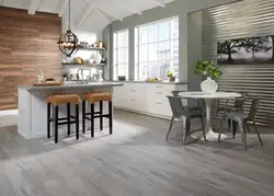 Wood-Look Porcelain Tiles In The Kitchen Interior