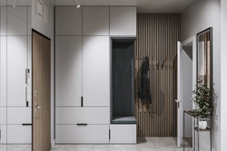 Hallway design with black cabinet