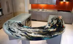 Epoxy countertop for kitchen photo