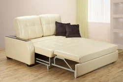 Sofa with sleeping place in the room photo