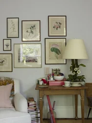 Placement of photos on the kitchen wall