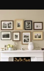 Placement of photos on the kitchen wall