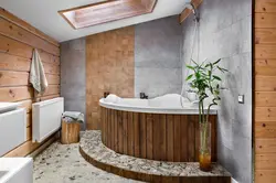 Semicircular bathroom interior