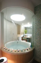 Semicircular bathroom interior