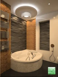 Semicircular bathroom interior