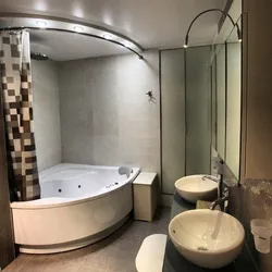 Semicircular bathroom interior
