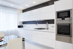 Bright kitchens with built-in appliances photo