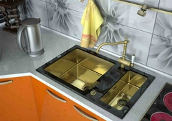 Stove and sink in a small kitchen photo