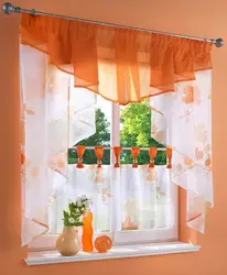 Sew short curtains for the kitchen photo