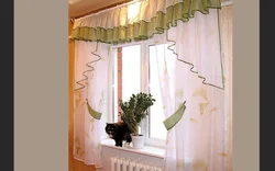 Sew short curtains for the kitchen photo