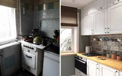 Kitchens in Khrushchev buildings design photos before and after