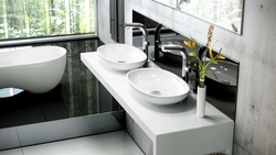 Sink On The Countertop In The Bathroom Photo In The Interior