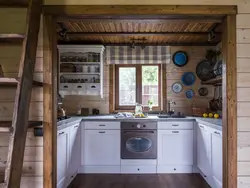 Small Kitchen In The Country House Interior