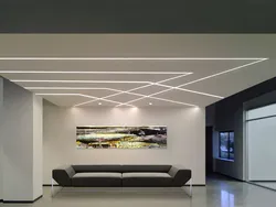 Suspended ceilings light lines photo for the bedroom