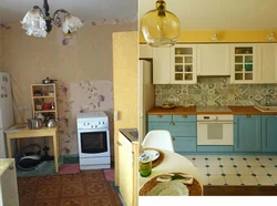 Кухня До И После В Хрущевке Фото