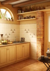 Tiles for the kitchen on the wall design photo