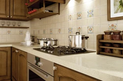 Tiles for the kitchen on the wall design photo